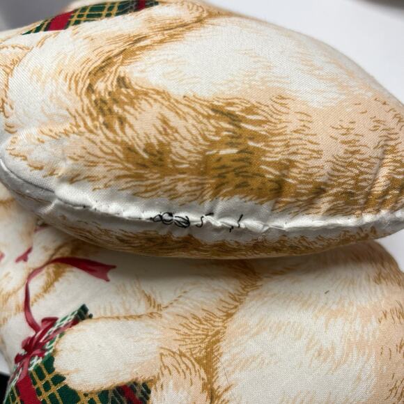 Vintage Christmas Stuffed Mrs Claus Cat Pillow Doll Cut & Sew Fabric Panel Set - Picture 5 of 10